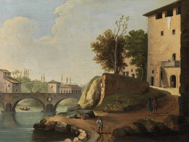 1697-Paolo Anesir - Veduta di Ponte Sisto